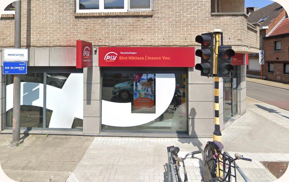 Het kantoor van Insure You · P&V Sint Niklaas · Mercatorstraat 102, 9100 Sint-Niklaas